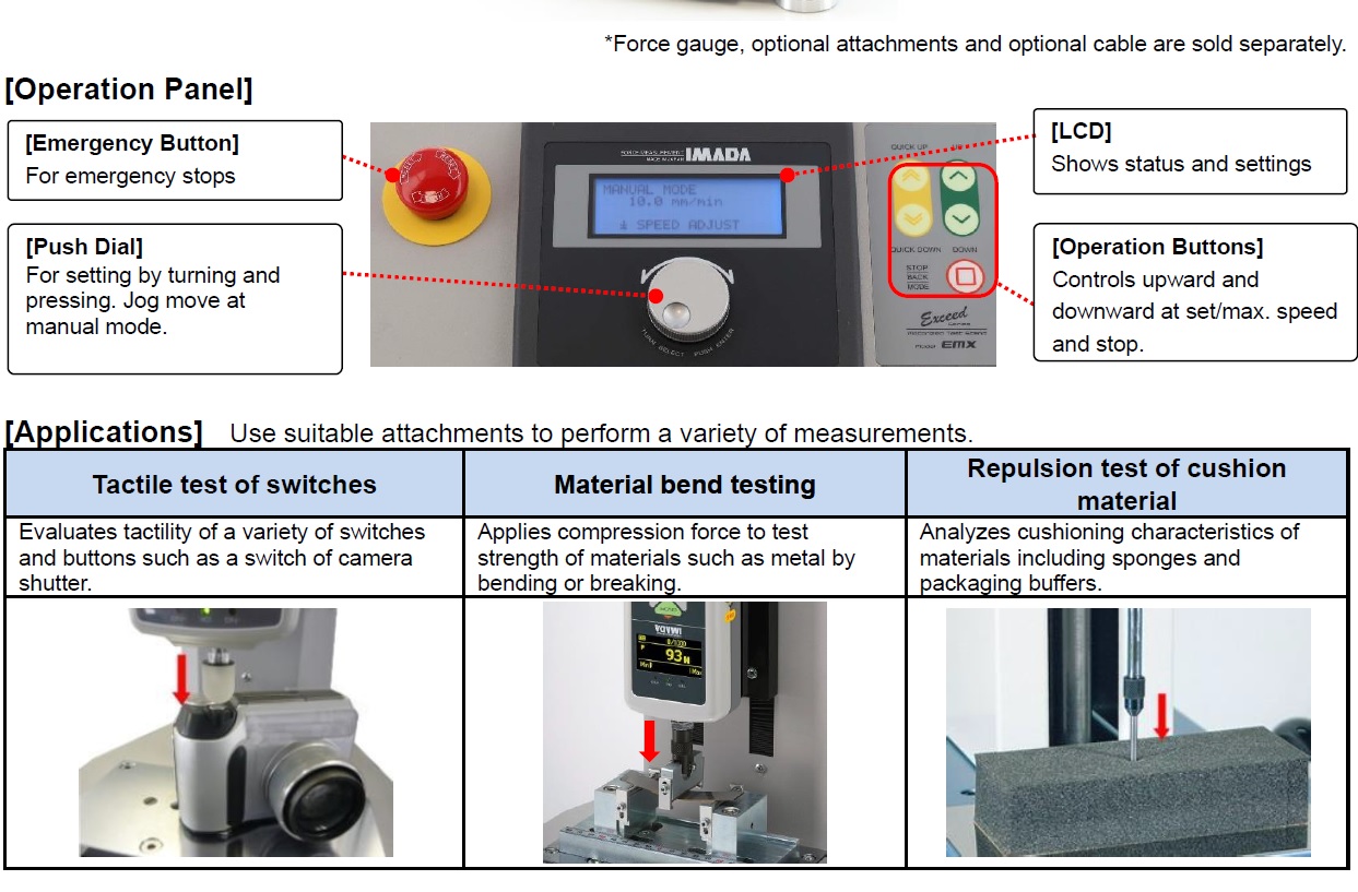 Ichiban Precision Sdn Bhd Imada Imada Motorized Test Stand Emx Series